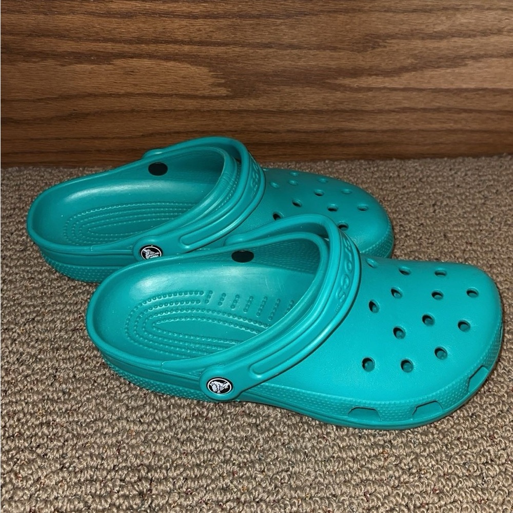 Teal Green Crocs